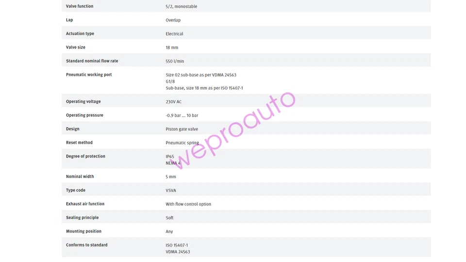 FESTO VSVA-B-M52-AZH-A2-3AC1 547239 Air Solenoid Valve New - Image 2 of 4