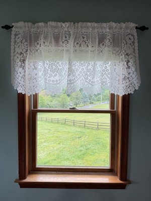 Heritage Lace Curtain- Off White 60 x 24  Tier American Beauty New In Package