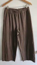 Vince Cropped Cotton Track Pants Wide Leg Sea Pine Med Casual Comfy Minimalist