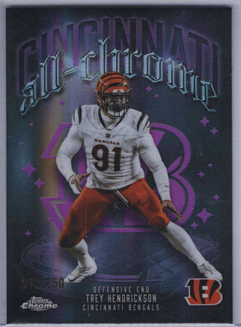 Topps 2025 Topps Chrome All-Chrome Team Trey Hendrickson Pink /250 ACT-16