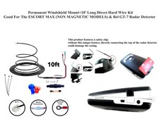 Permanent Mount  10' Long Hard Wire Escort Max Non-Magnetic Model  Bel GT-7