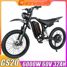 6000W Electric Dirt Bike 60V 32AH E-Mountainbike Adult Off-road Ebike 90KM W/NFC