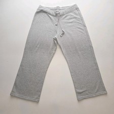 Splendid Gray Drawstring Sweatpants Womens Medium Crop Fleece Lounge Athleisure 
