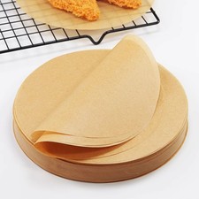 100x Round Parchment Paper Baking Liners Non-Stick Paper For Cake Pan Baking PN