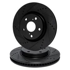 For Mitsubishi Lancer 09-15 R1 Concepts Drilled & Slotted Front Brake Rotor Set