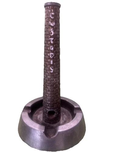 CUSTODIS Chimney Ashtray Advertising Metal Stacker Smoke Stack RARE