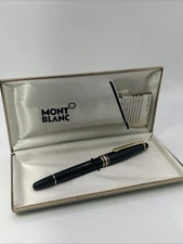 Mont Blanc Meisterstuck 4810 14k Gold Nib Fountain Pen w/ Box & Papers