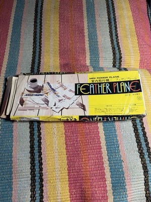 Vtg Minu Feather Plane Mosquito Model Kit Open Box Japan Sun Star Indoor