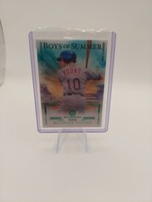 2025 Panini Boys Of Summer Michael Young Acetate Finish Base Card 4/5 Green
