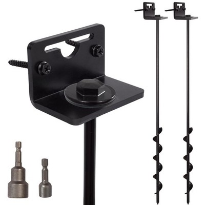 VASGOR 24  Mobile Home Anchors - Ground Anchor Screw in with Brackets and Ada...