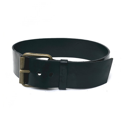 MUI MUI Wide Leather Black Belt Made in Italy Size 12