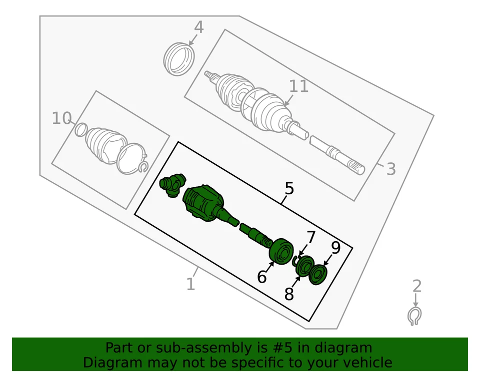 Junta interior genuina Toyota 43030-06020 CANTIDAD 1 Foto 2 de 2