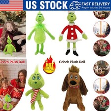 Christmas Grinch Plush Doll Soft Toy Stuffed Teddy Baby Kids Xmas Gift Cute AN