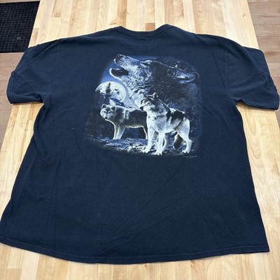 Lost Creek Outfitters Blue Wolf Moon Short Sleeve Gildan Shirt Cotton Sz XL