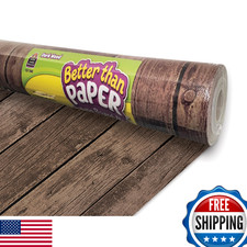Teacher Created Resources Dark Wood Better Than Paper Bulletin Board Roll 4' x 1
