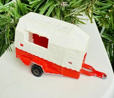 Vintage Majorette Horse Trailer Covered 21750 Red / White 1/64 Made in France - Image 1 of 4