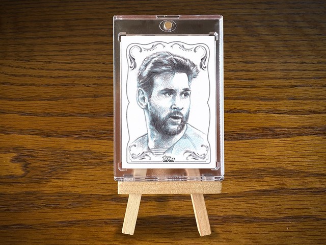 Lionel Messi 2023 Topps AFA Fileteado Sketch Card by Todd Aaron Smith - RARE!