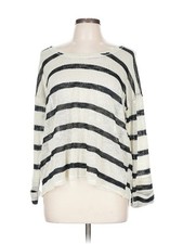 Treasure & Bond Women Silver Pullover Sweater L