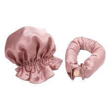 Heatless Hair Curler with Satin Bonnet, No Heat 1 Count Pack of 1 , Pink