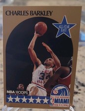 🔥🇺🇸⚡️ 1990-91 CHARLES BARKLEY Hoops All-Stars Gold!! #1 NM/MT Original