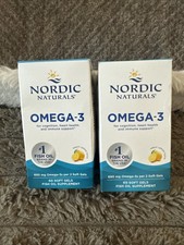 2 Pack- Nordic Naturals Lemon Omega-3 690mg 60 Soft Gels Exp 03/2028