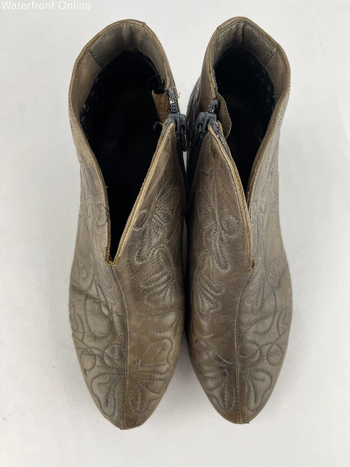 Pikolinos Ginebra Bordado Cosido Floral Botín Tacones Para Mujer 36/5.5 Foto 2 de 4