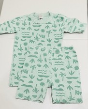Hanna Anderson Green Organic Cotton 2 pc. Pajama Set US 10