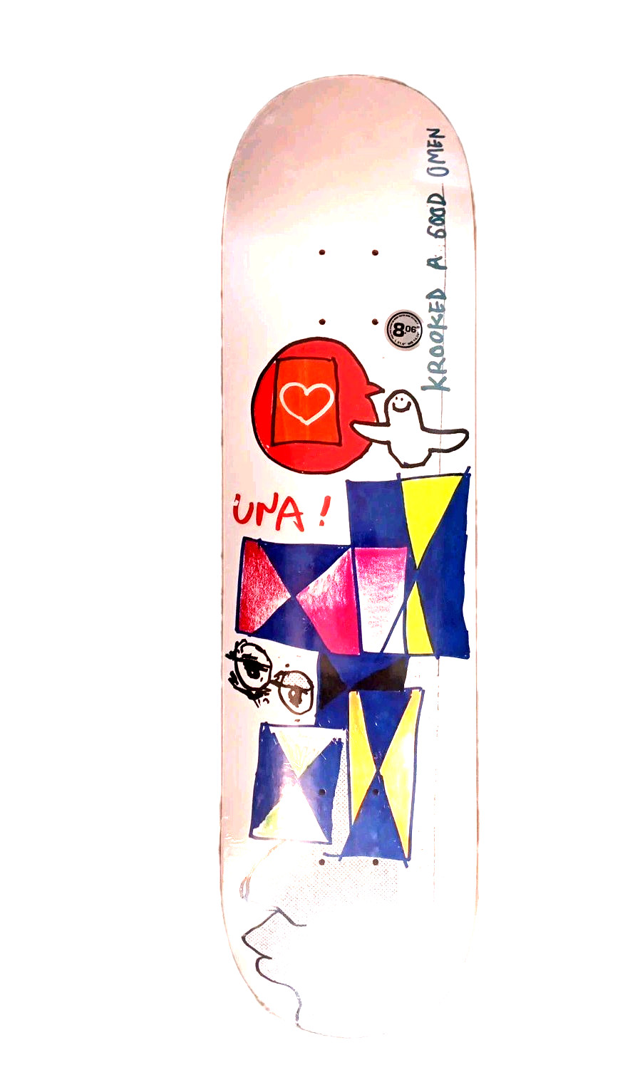 KROOKED Una Pro Skateboard Deck 8.05