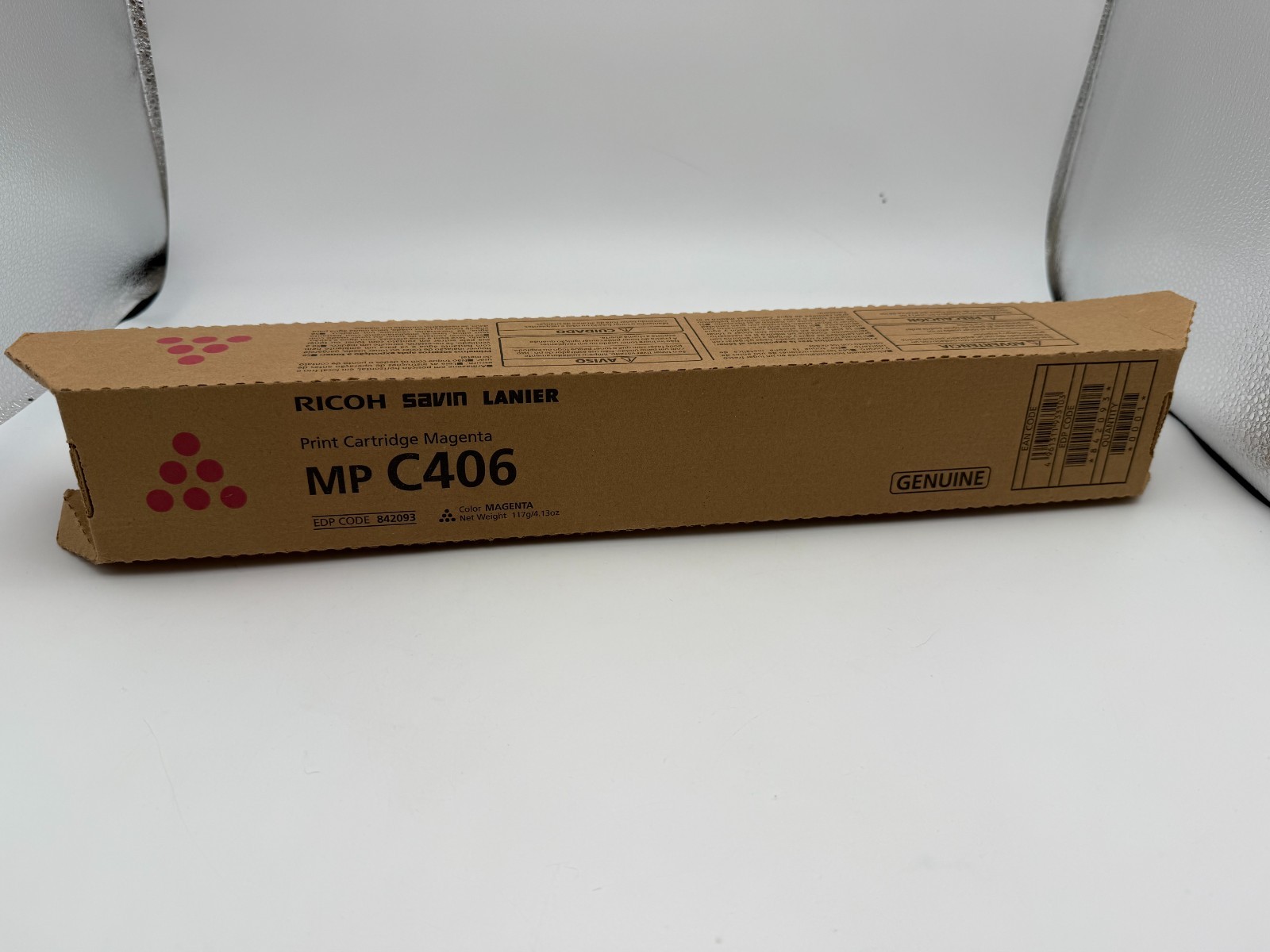 Ricoh Savin Lanier Magenta Toner Cartrige for MP C406, 842093