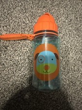 NWOT Skip Hop Maluch Sippy Cup ze słomką, butelka ze słomą zoo 13 uncji Pies