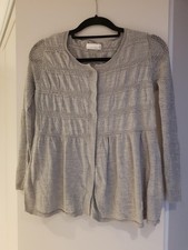 Pretty Odd Molly 100% merino wool soft pale grey cardigan in size 2.
