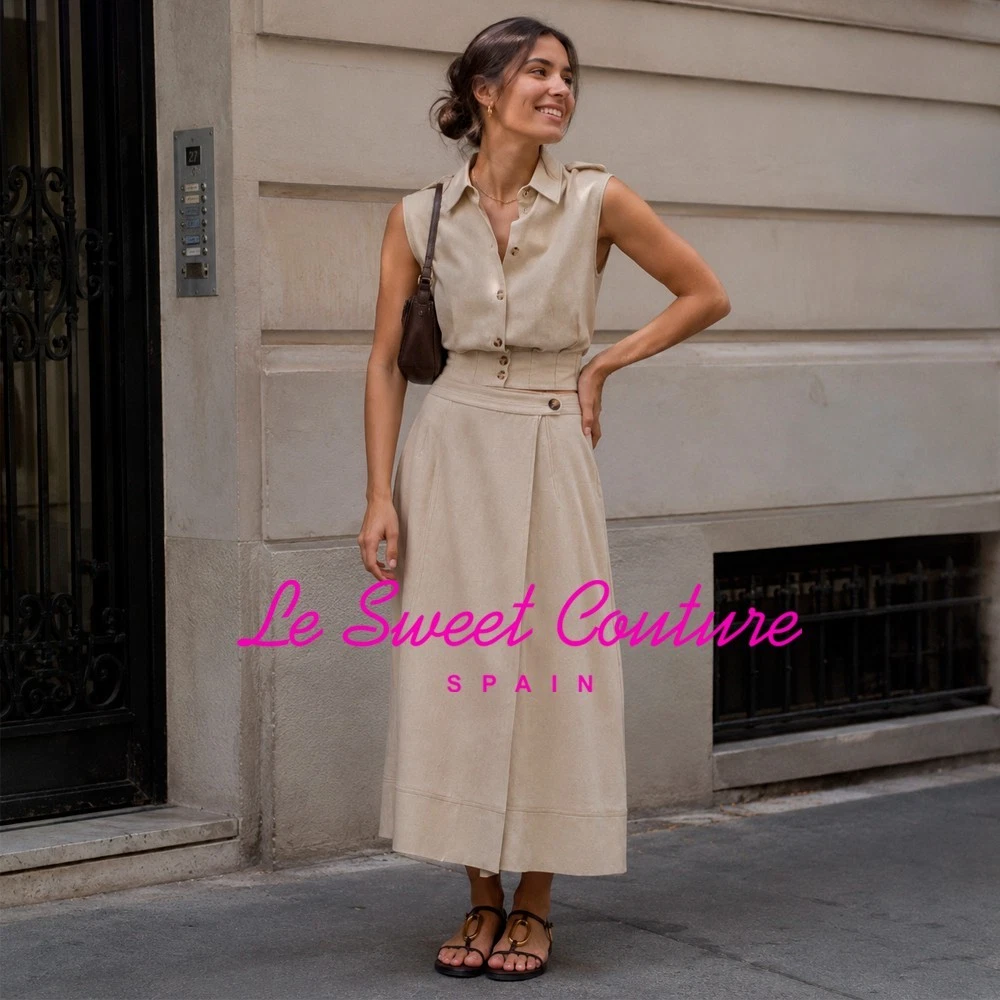 ZARA WOMAN NWT SS26 LIGHT BEIGE LINEN BLEND WRAP MIDI SKI ALL SIZES 2612/775/052