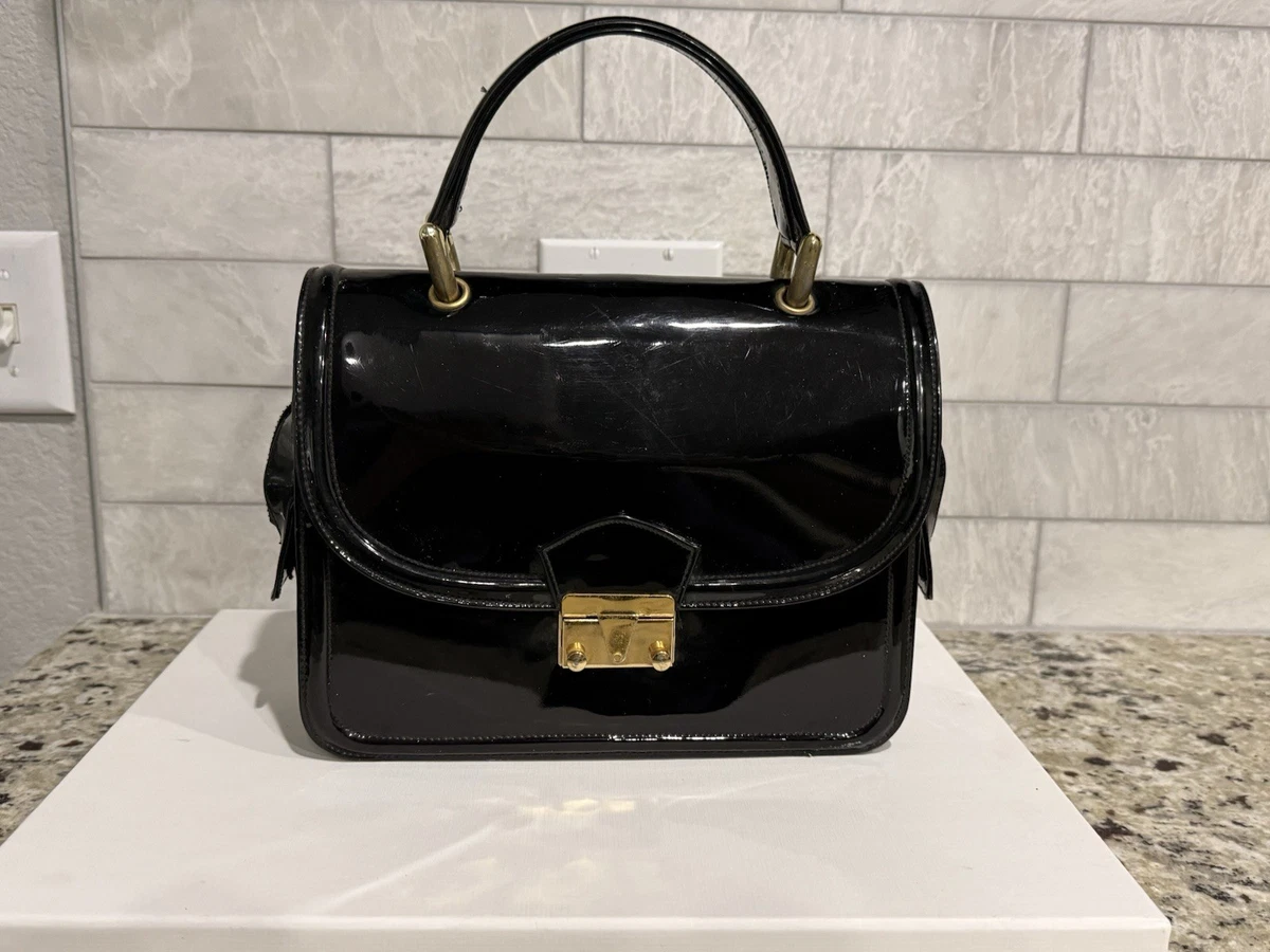 Patent Leather Box Black Vintage Bags, Handbags & Cases for sale 