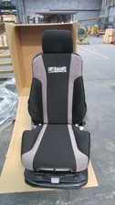 Kab Air Suspension Seat 65k4-003-41 High Back Heater Black Gray Cloth Off Road