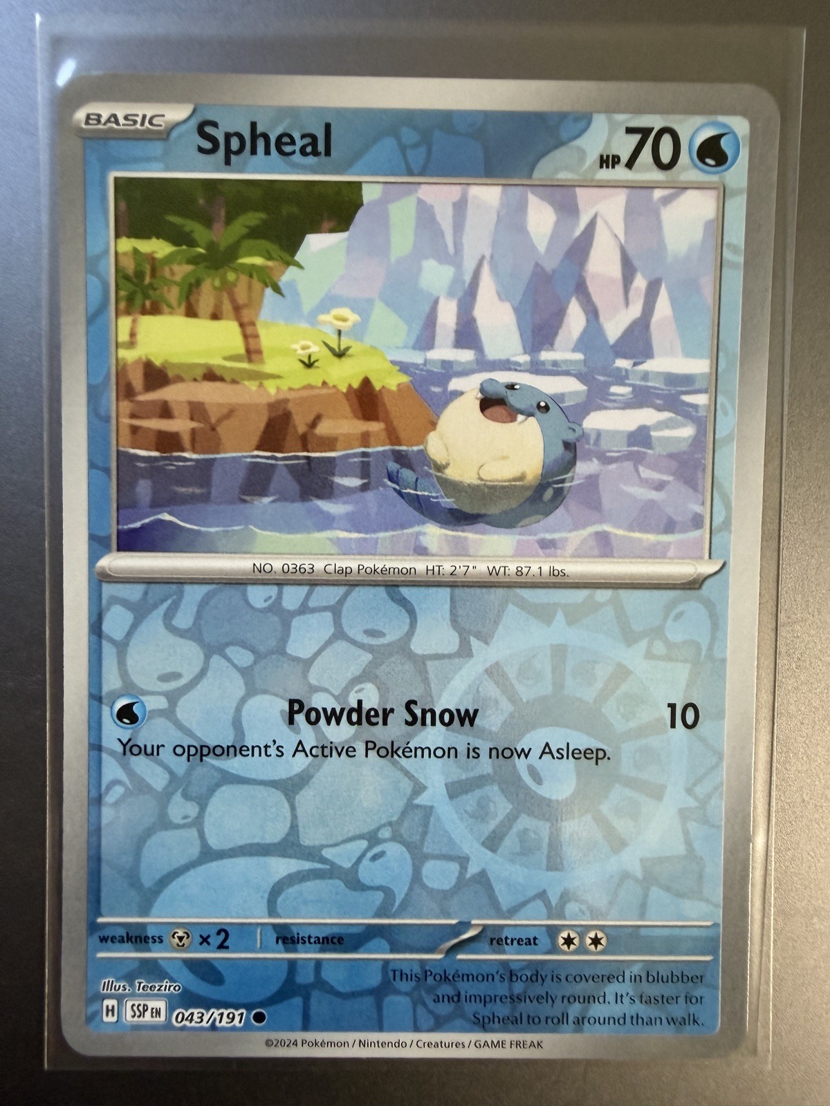Spheal 043/191 Sv08: Surging Sparks Reverse Holo NM