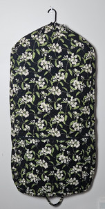 Vera Bradley Garment Bag Jasmine Floral Black White Green Retired 2003 Cottage
