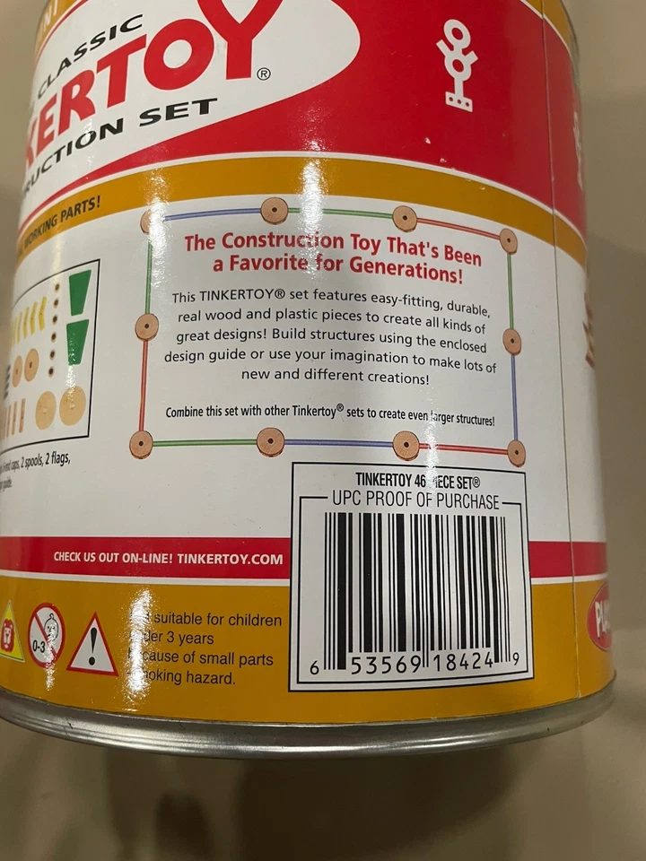 Hasbro TINKERTOY Construction Mini Set 92 Pieces - RARE - Image 4 of 4