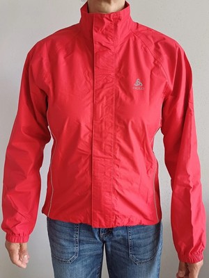Odlo Gore-Tex Fahrrad-Regenjacke, Rot, Größe S