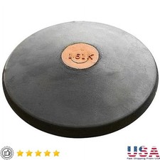 Official Black Rubber Discus 9in Training Competition Equipment Athletes New