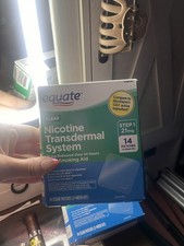 EQUATE Nicotine Transdermal System Step 1 21mg Clear Patch 14 Pieces