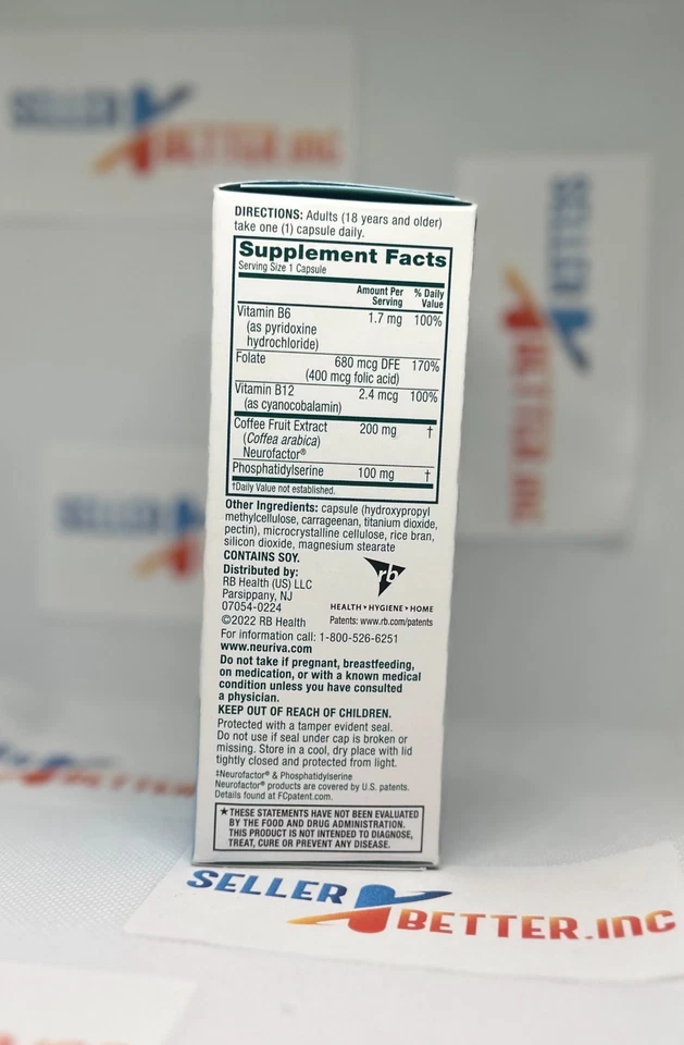 NEURIVA PLUS Brain Performance Health 30 Cápsulas - CADUCIDAD: 26/02+ Foto 2 de 2