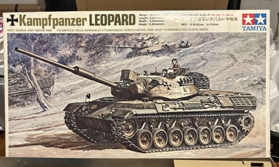 Tamiya 1/35 Kampfpanzer Leopard MT225.798 Motorized Model Kit - Vintage 1975 NOB