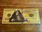 💫 Darth Sidious/Palpatine Star Wars $100 24kt Gold Foil Plated Banknote — photo 1