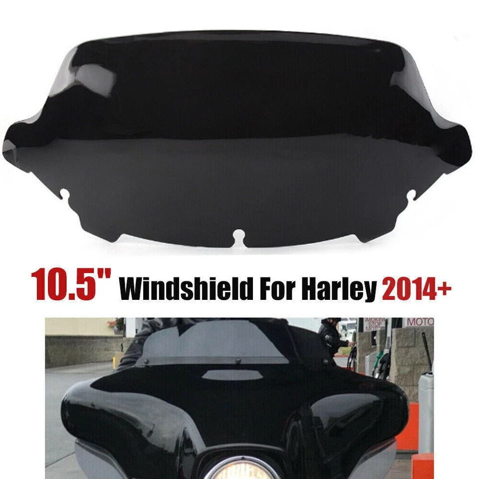 Parabrisas ondulado de 10,5" para Harley Street Electra Glide Touring 2014-up Foto 2 de 4
