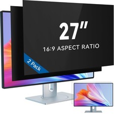  2 Pack 27 Inch Computer Privacy Screen Filter for 16:9 Widescreen Monitor, ...
