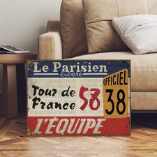 Tour de France Officials Metal Cycling Sign