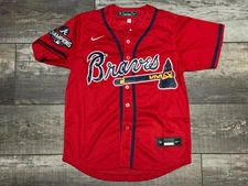 Atlanta Braves Ronald Acuna Jr #13 Red Jersey All Stitched Youth Sizes S-L