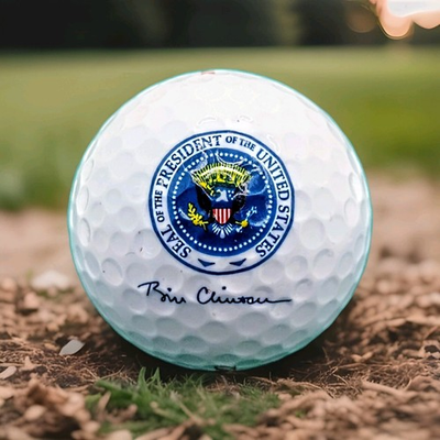 #ad President Bill Clinton Presidential Seal Dunlop Blue Max #2 Golf ball $14.99