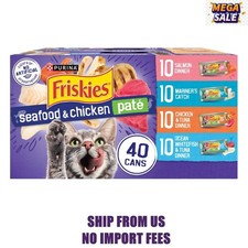 Purina Friskies Pate, Soft Seafood and Chicken Variety Pack, Wet Cat Food, 5.5 o