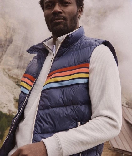 Marine Layer Bode Puffer Vest Men’s XL Navy $200 MSRP image 6